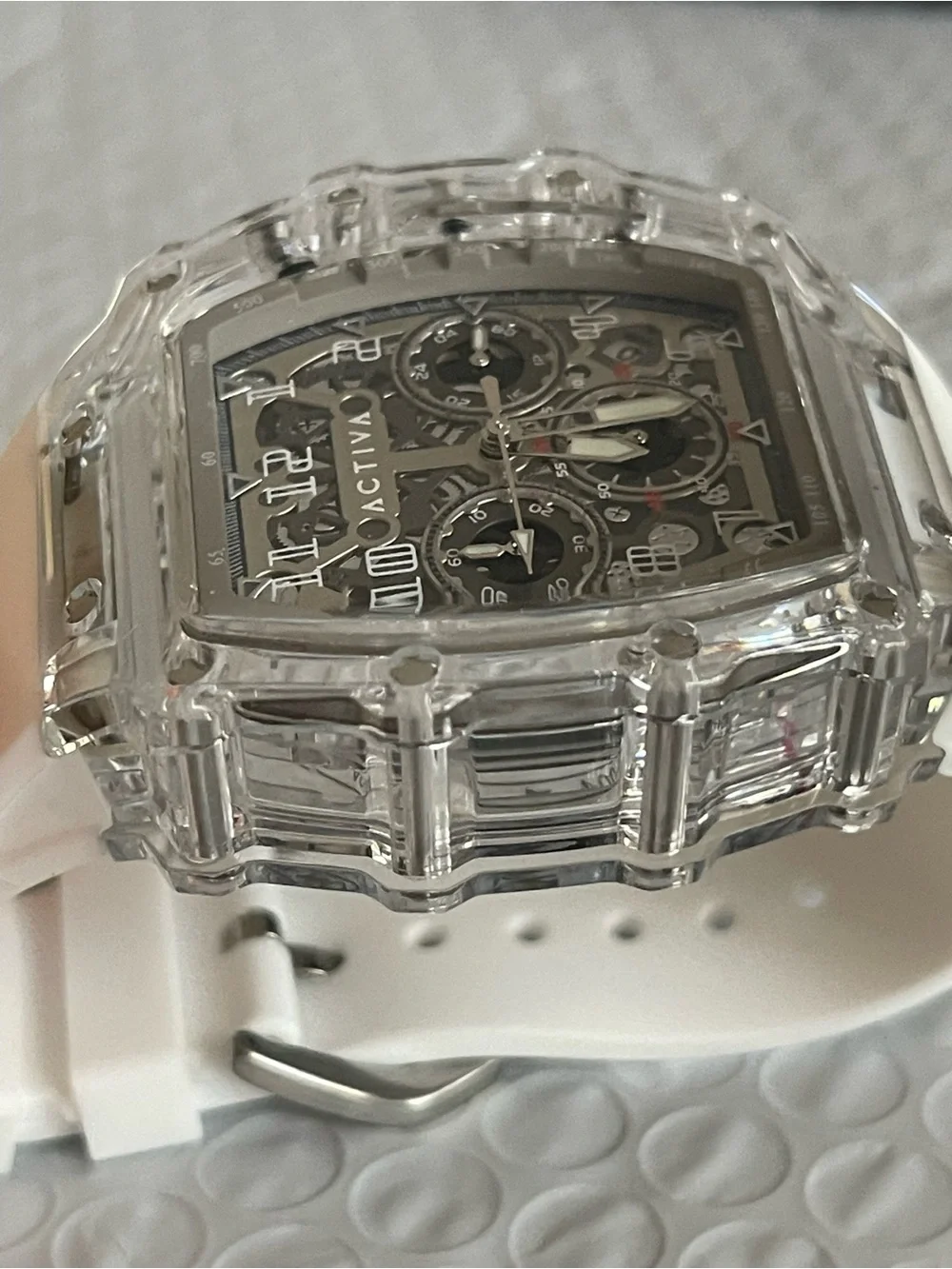 Activa Fury X Invicta Men's Watch w/ Skeleton Dial - 44.3mm, White (ACW2305-004)